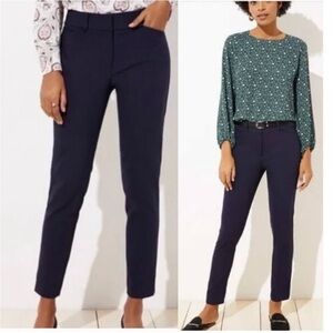 LOFT Women’s trousers 6P julie skinny ankle length navy
